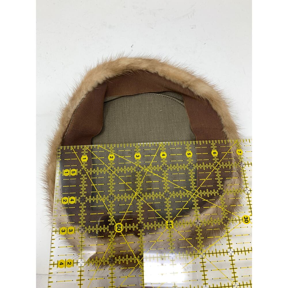 Vintage Unbranded Pillbox Fur Hat Brown *FLAWS READ - Picture 6 of 6